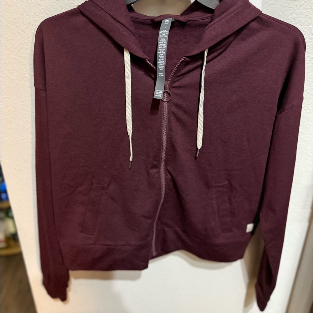 Vuori Maroon Full-Zip Hoodie